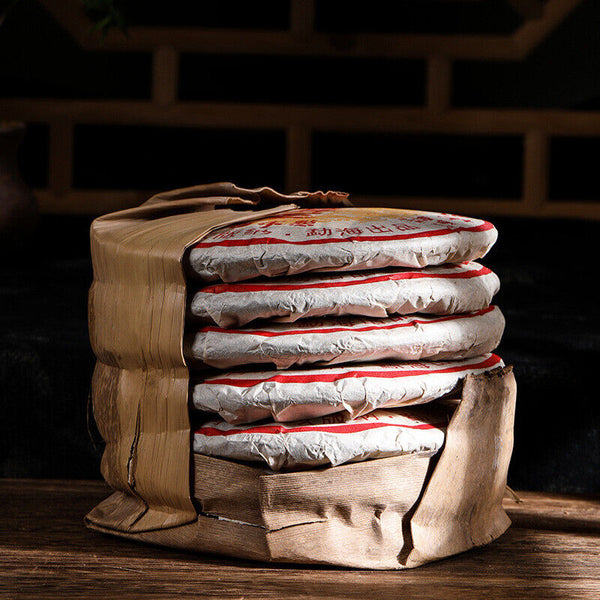 HelloYoung 357g Yunnan Tea Ripe Puerh Tea Chen Yun Pure Material Pu'er Tea Cake Pu'er King