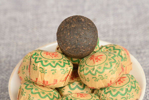 HelloYoung 500g Yunnan Pu'er Ripe Tea Leaves Original Flavor Ripe Tea Mini Tuocha