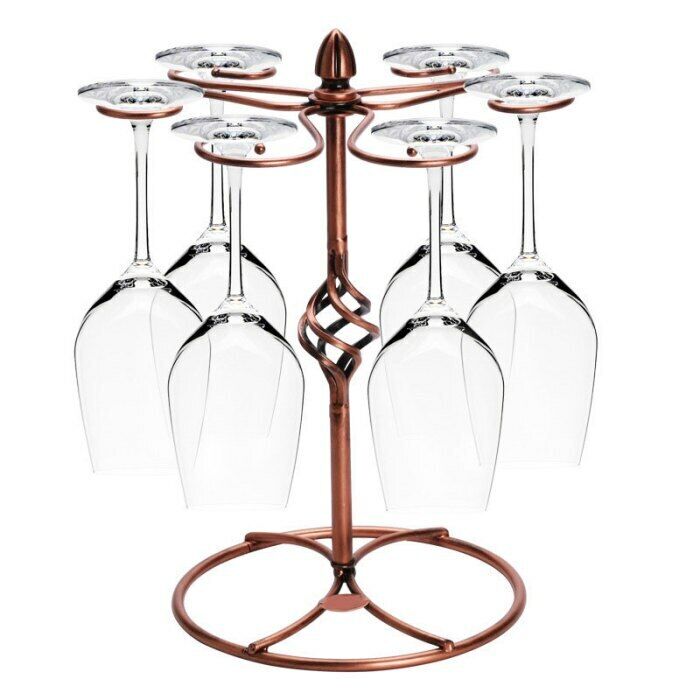 Wine Glass Holder Metal Wine Rack Hanging Bar Stand Bracket Goblet Holder Gift