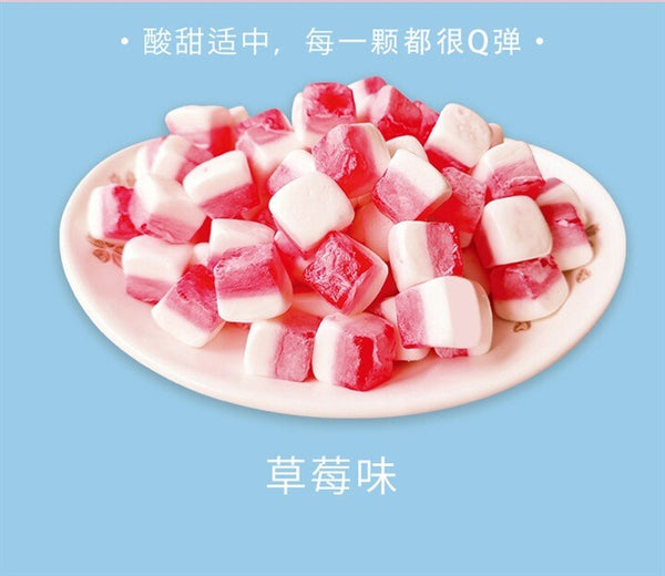 150g Juice Flavored Snack  Heart Filled Soft Candy White Peach Strawberry