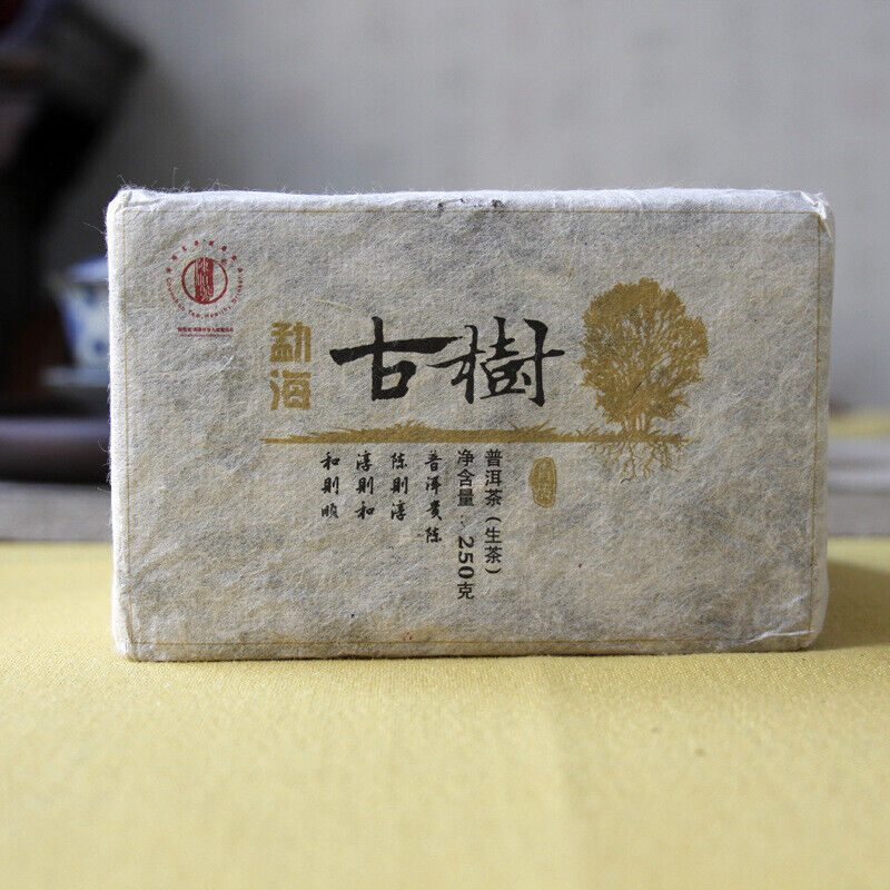 HelloYoung 250g Yunnan Pu'er Tea Menghai Ancient Brick Tea Bada Mountain Jiao Mu Aged Pu'er
