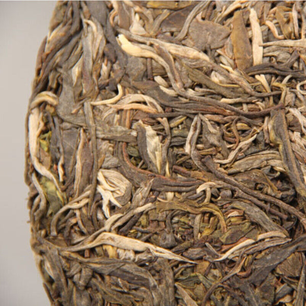 HelloYoung 357g Natural Ancient Tree Pu'er Tea Cake Health Green Tealaobanzhang