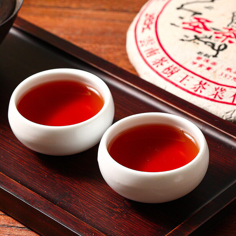 HelloYoung Yunnan Puerh Tea Puerh Ripe Tea Cake Sacred Tea into Tibet 357g/12.59oz