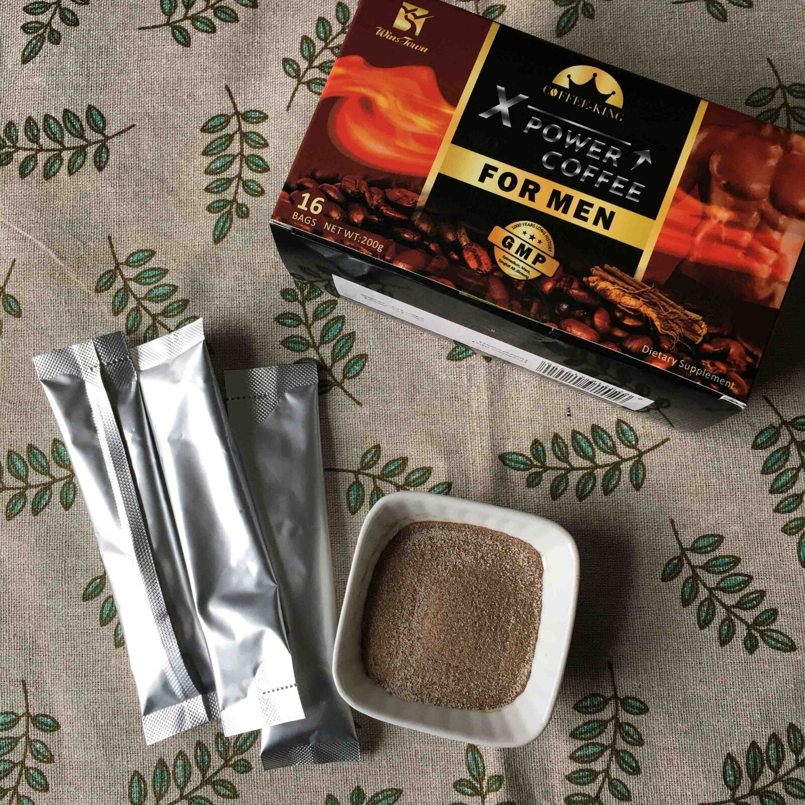 Man X-power Coffee Custom Maca Organic Herbal Instant Black Coffee 200g