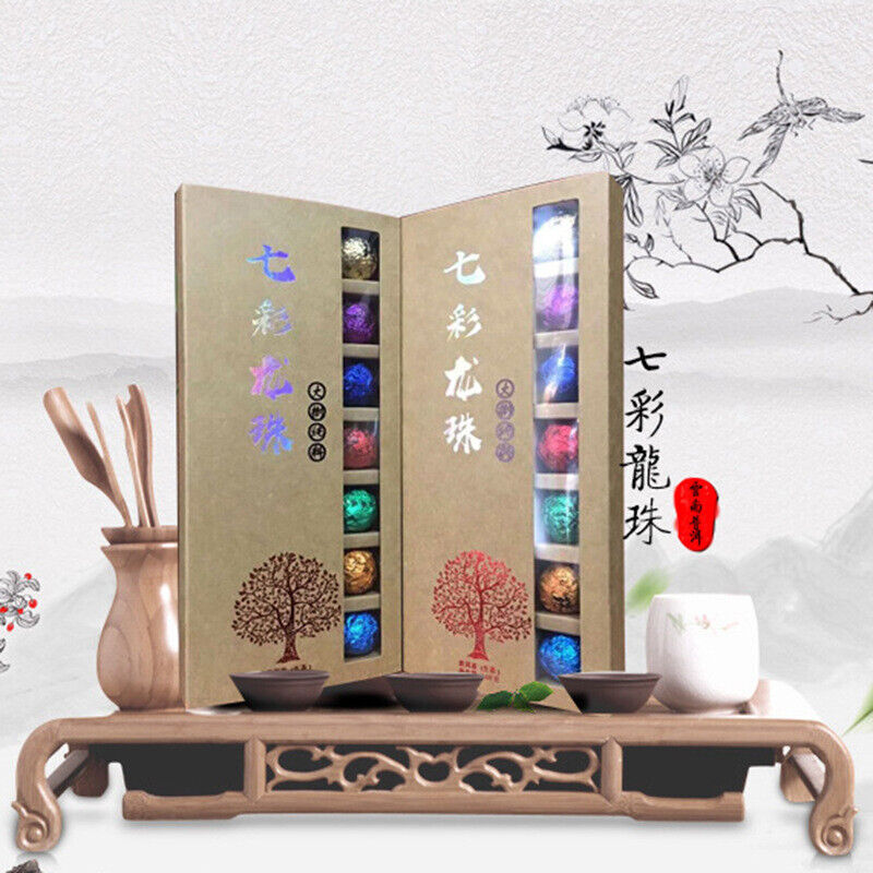 HelloYoung 168G Holiday Gift Tea Big Tree Puerh Tea Raw Tea Colorful Dragon Pearl Tea