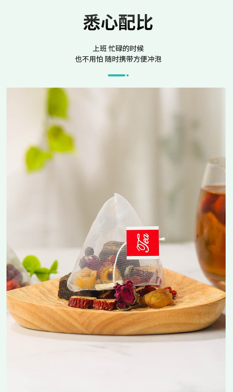 Black Sugar Ginger Date Tea 300g/30 Packs – Longan, Red Dates, Rose Tea