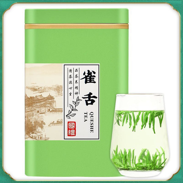 HelloYoung Green Tea Gift Box China Organic Jin Tan Que She Hand Picked Sparrow Tongue 50g