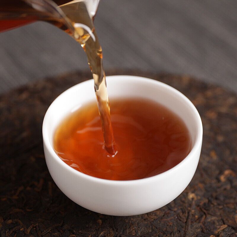 HelloYoung 357g Puerh Tea Leaves Nannushan Old Aged Ripe Tea Yunnan Seven Seed Cake Tea