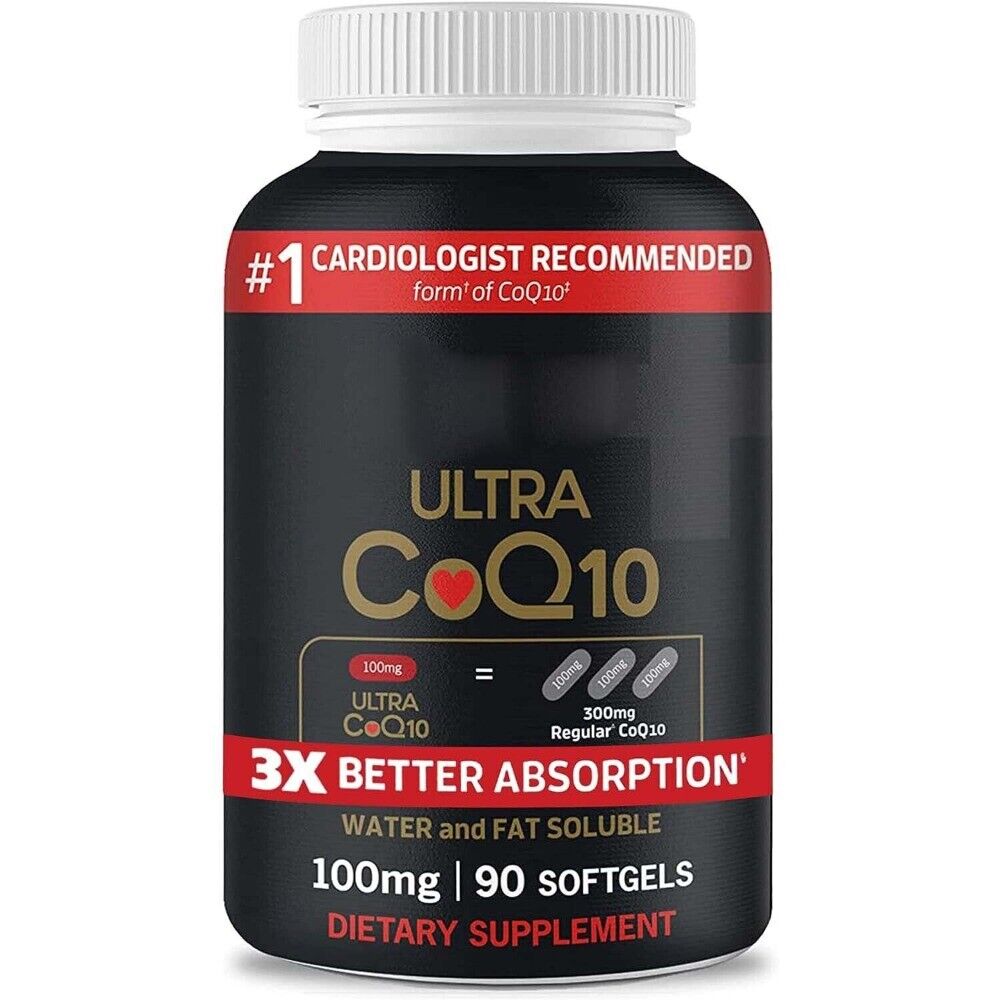 Qunol Ultra CoQ10 100mg Premium Antioxidant Supplement Heart Health Support Main image