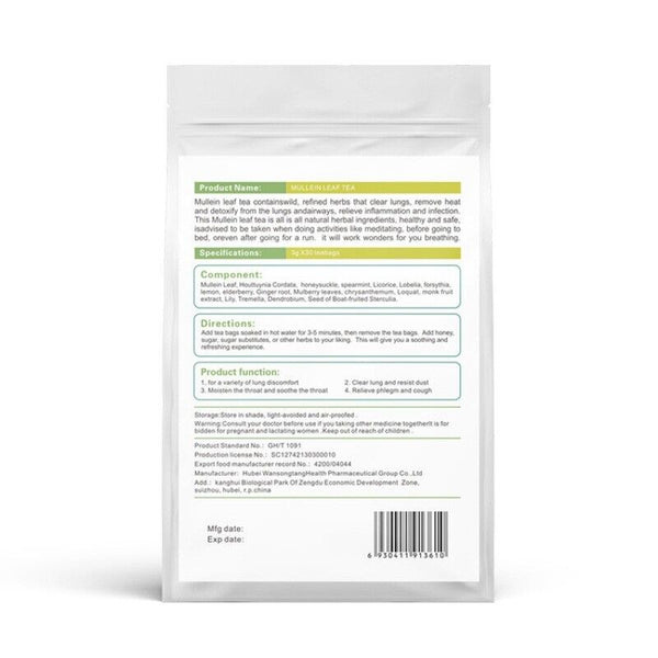 100% Natural Mullein Leaf Herbal Tea For Lung Cleansing Relief Cough Metabolism