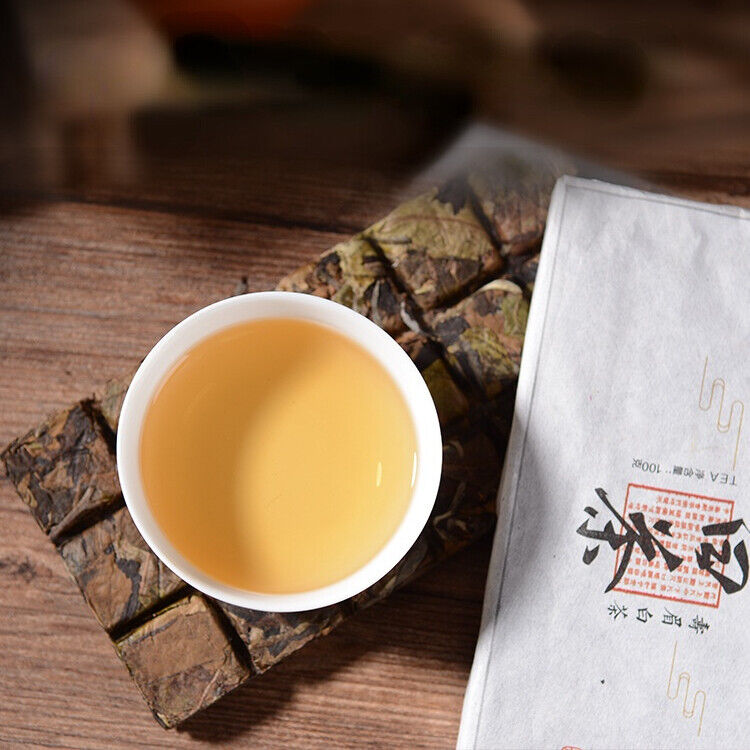 HelloYoung 100g High Mountain Old Tree Top White Tea Brick Healthy Drink Chinese White Tea