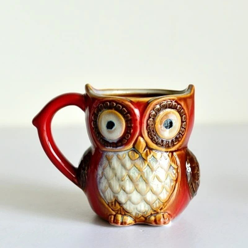 300ml Owl Cartoon Cup Milk Tea Mug Cups Mug Home Office Drinkware Coffee Ceramic