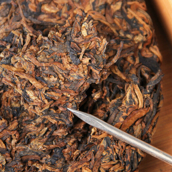 HelloYoung TeaPu-Erh Ripe Tea Emperor Golden Cake 357g Spring Black Tea Single Bud Pu'er Tea