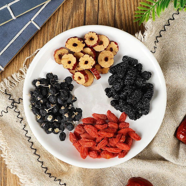 Healthy Mulberry and Black Goji Berry Flower Health Package