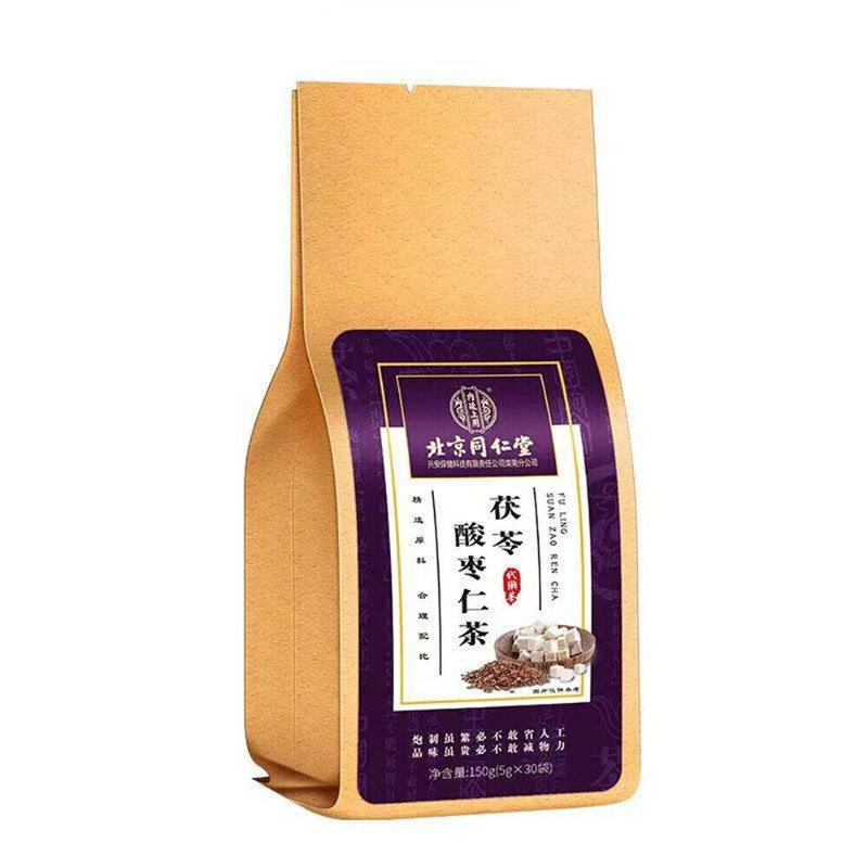 北京同仁堂Poria Jujube Seed Tea Promote Sleep insomnia 300g 茯苓酸枣仁玫瑰大枣百合栀子桑葚大麦助眠安神失眠多梦