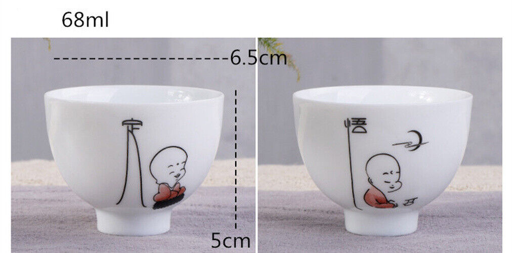 6Pcs Hand Painted Ceramic Creative Gifts Kung Fu Tea Set Bowl Chinese Porcelain