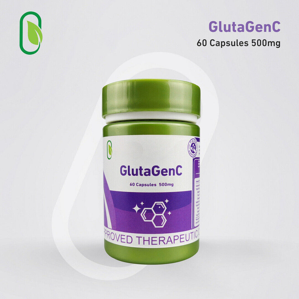 Gluta Genc Glutathione L-Glutathione Capsules Anti-Aging Skin Whitening 60