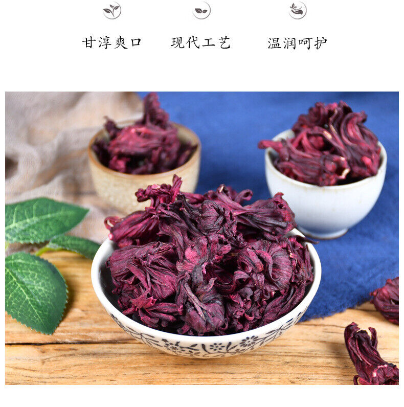 HelloYoung Floral Infusion Tea - Organic Dried Yunnan Hibiscus Flower Rose Tea 80g*2