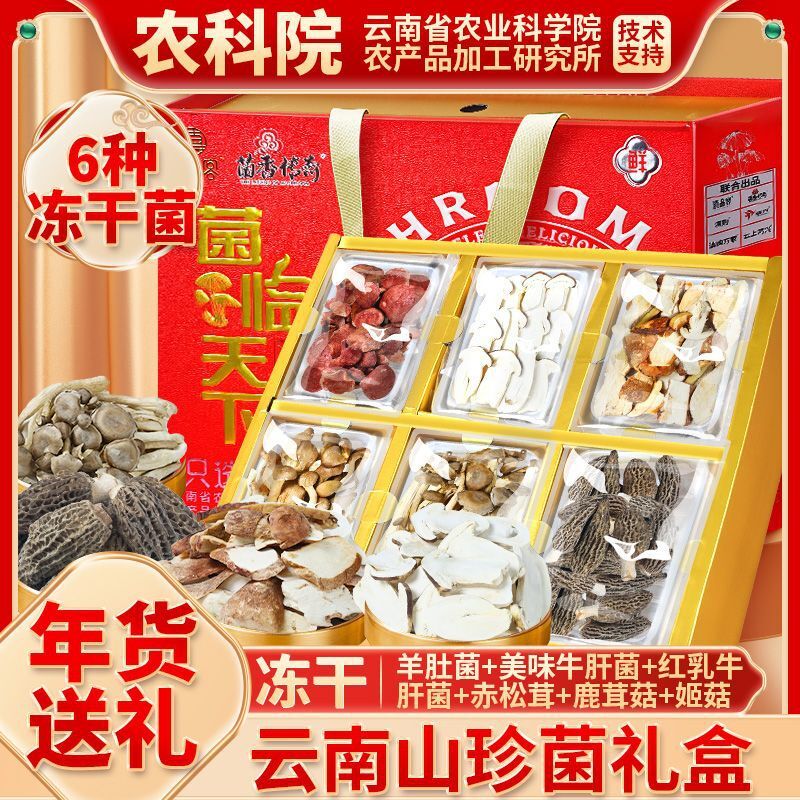 Yunnan Morel & Lion's Mane Freeze-Dried Mushrooms – Chinese New Year Gift Secondary image