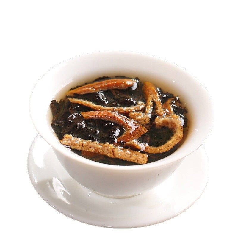 500g Chenpi Puerh Tea Menghai Puerh Ripe Small Tea Cake Aged Chenpi Tin Organic