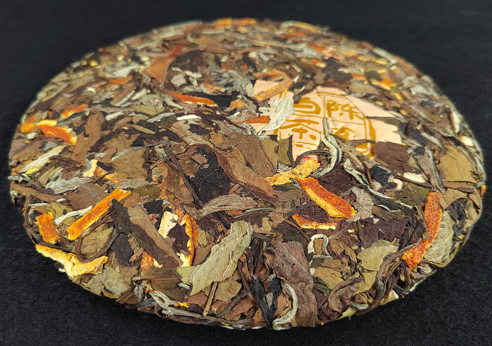 357g Chen Pi White Tea 2022 Yunnan White Tea Large Leaf Tea Cake 陈皮白茶 白茶柑普