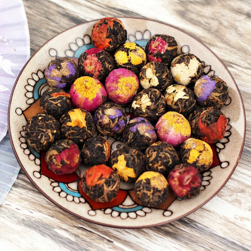 10Pcs Wholesale Mix Dried Flower Black Tea Ball Herbal Blooming Tea Main image