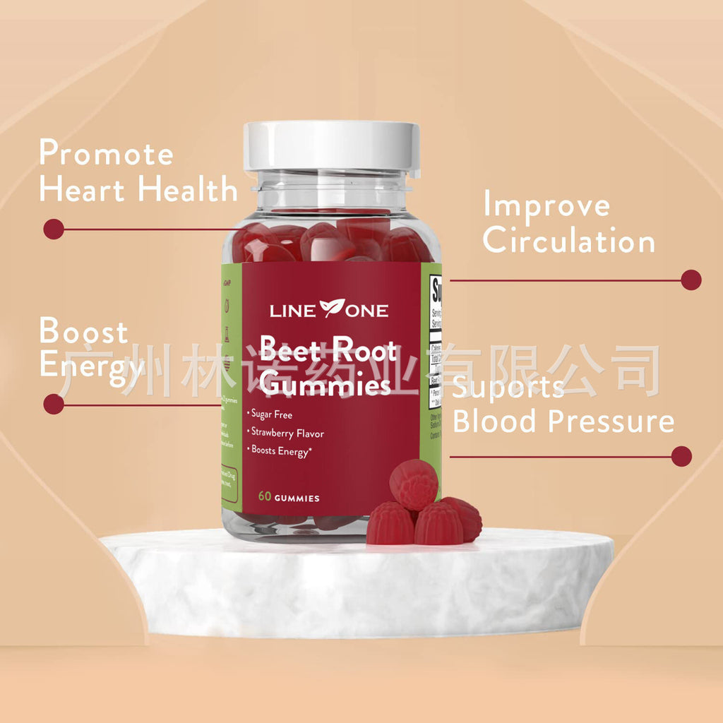 Beet Root and Hawthorn Gummies for Blood Pressure Support - 60 Gummies