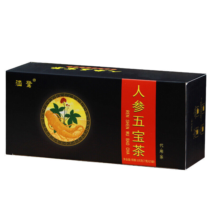HelloYoung 7g*15 Bags Organic Hongzao Jupi Healthy Herbs Teabag Five Treasures Herbal Tea Main image