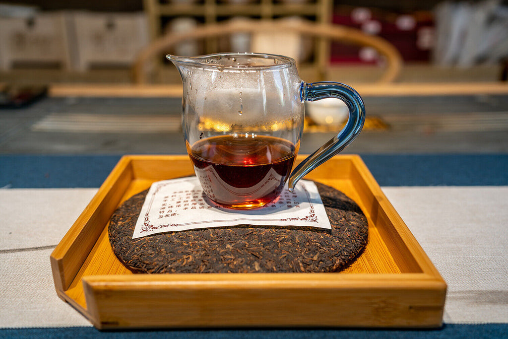 HelloYoung 357G Old Panzhang Puerh Tea Ripe Tea Yunnan Ancient Tree Aged Ripe Puerh Tea