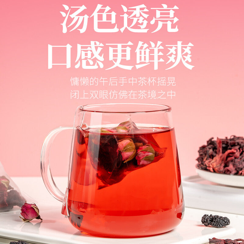 Women's Wellness Tea Mulberry Rose Hibiscus Herbal Blend Caffeine Free Bags
