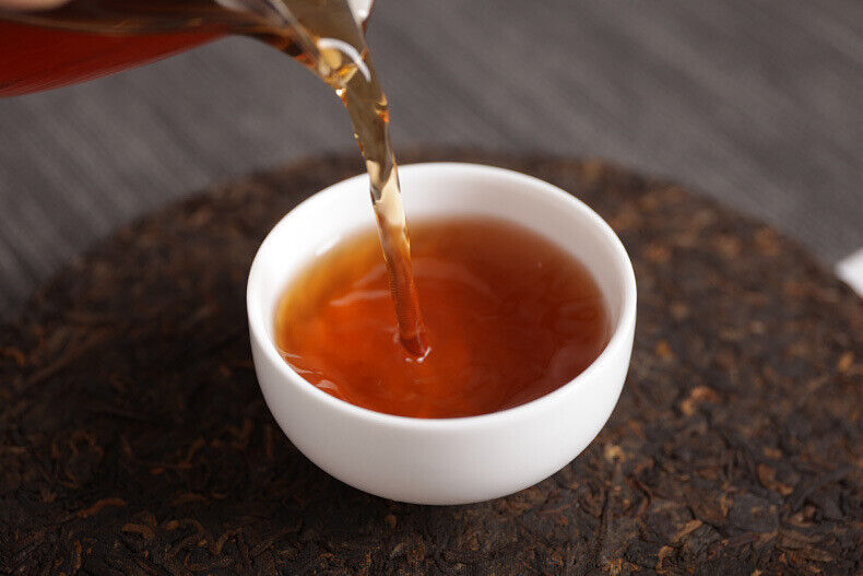 HelloYoung 357g Puerh Tea Leaves Nannushan Old Aged Ripe Tea Yunnan Seven Seed Cake Tea