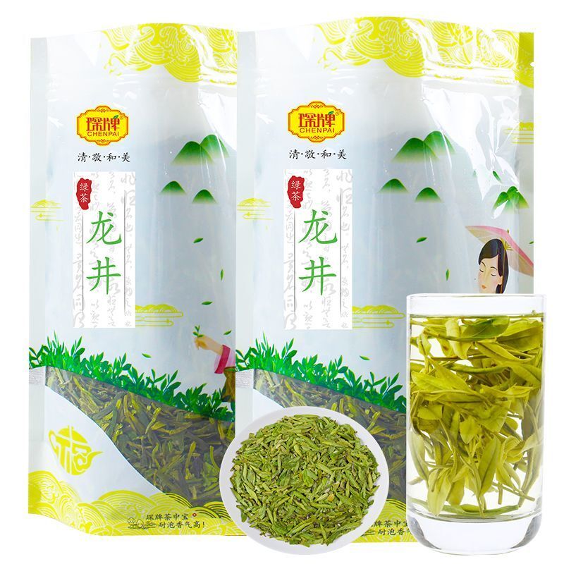 Premium Longjing Green Tea First Flush 250g Fresh & Full-Bodied Resealable Bag Main image