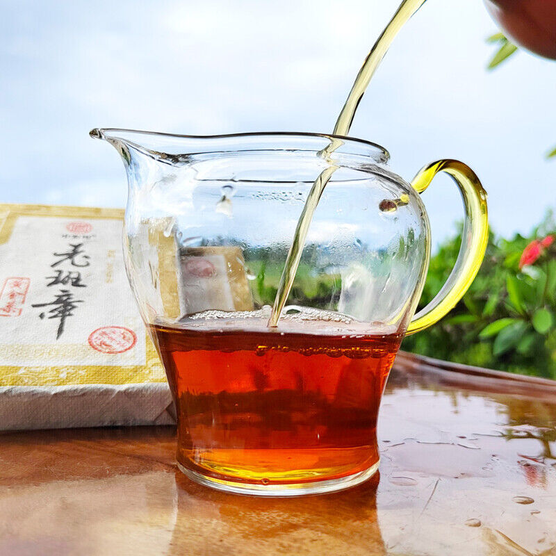 HelloYoung 200g Aged Pu'er Cha Tea Premium Lao Ban Zhang Gold Leaf Lao Tea Brick Black Tea