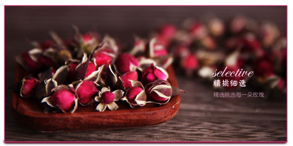 HelloYoung Organic Dried Rose Tea Healthy Drink Chinese Herbal Tea Top Flower Tea Cake 200g
