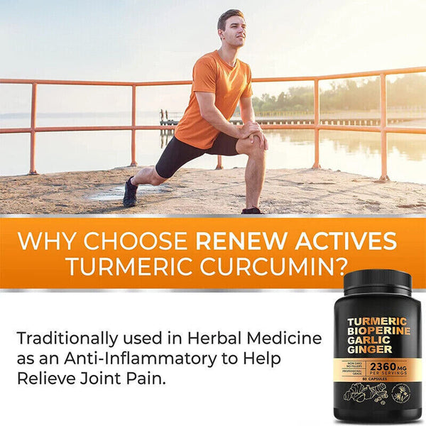 Turmeric Curcumin with Ginger + Black Pepper, Joint Health Supplements