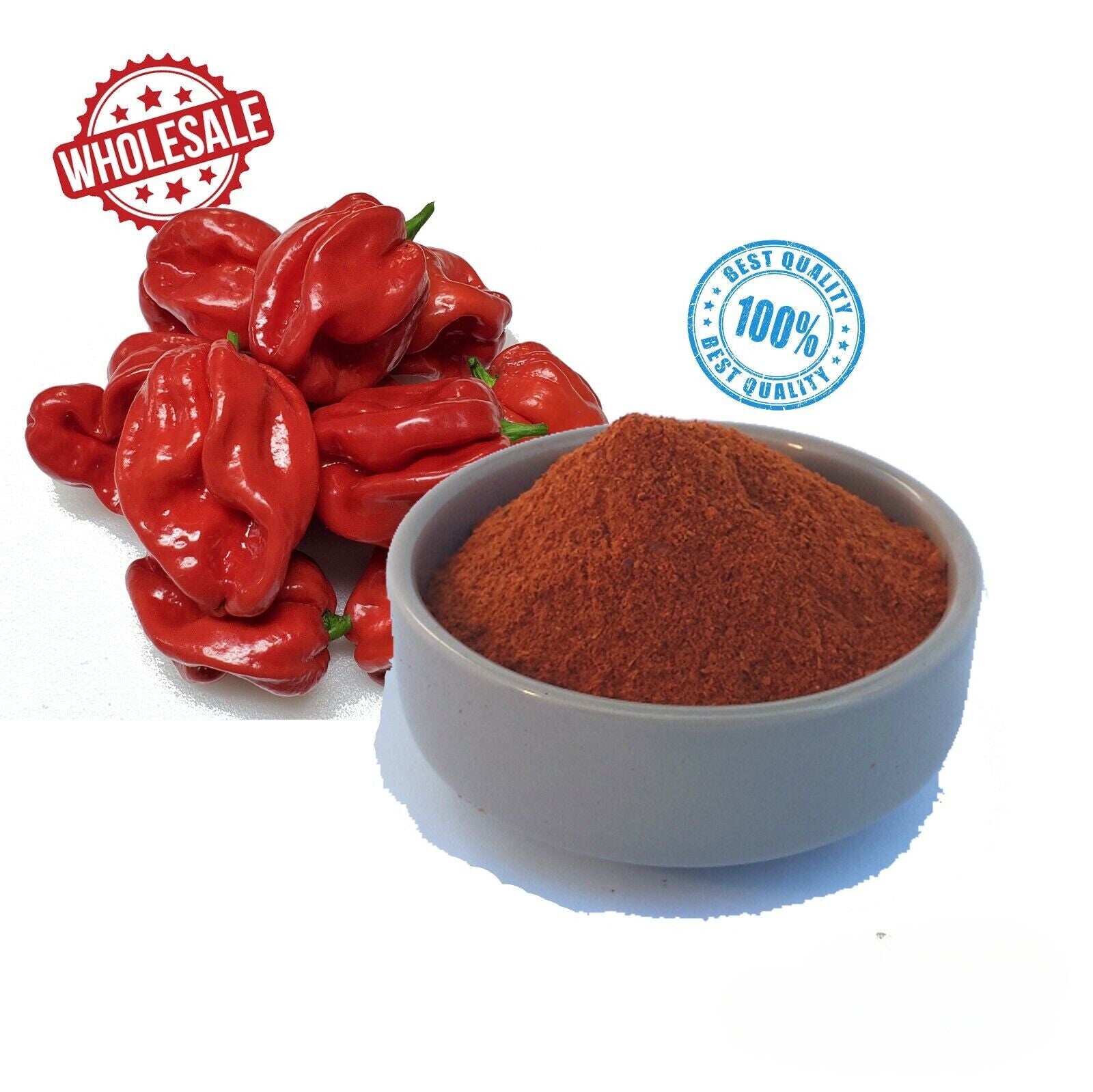 Getrockneter Bio-Bonnet-Chilipfeffer gemahlen Pulver Sehr scharf Main image