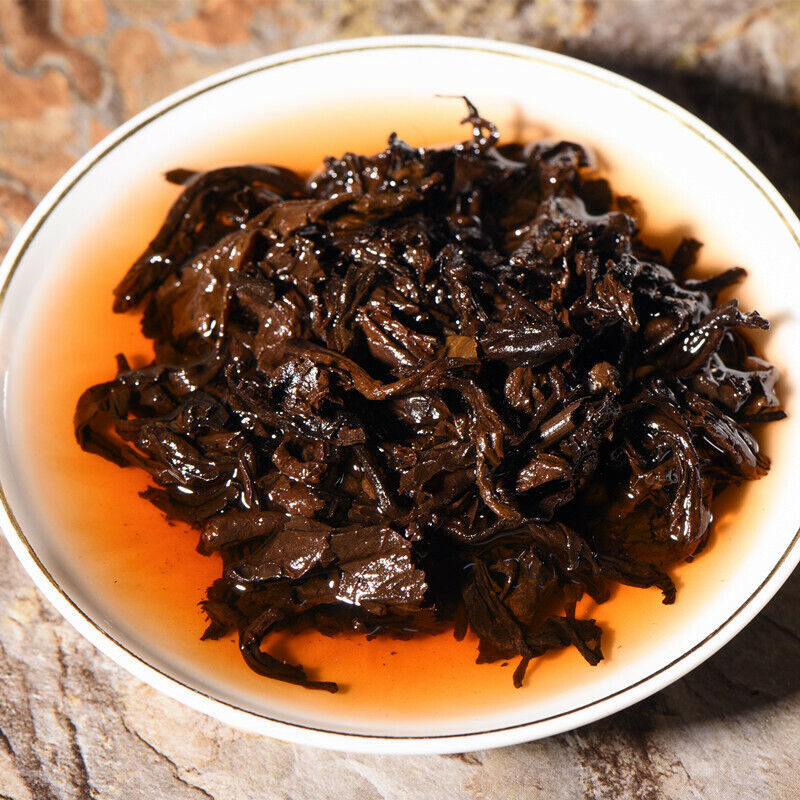 HelloYoung TeaPuerh Cooked Tea Cake Pu'er Black Tea Slimming Healthy Drink 357g Yellow Seal