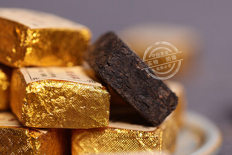 HelloYoung 500g Yunnan Pu'er Tea Leaves Small Golden Brick Mini Small Tuo 檟字方砖