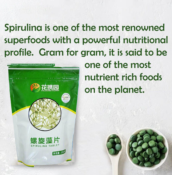 Superfoods Organic Spirulina Tablets, 3000mg Per Serving, 1250 Tablets