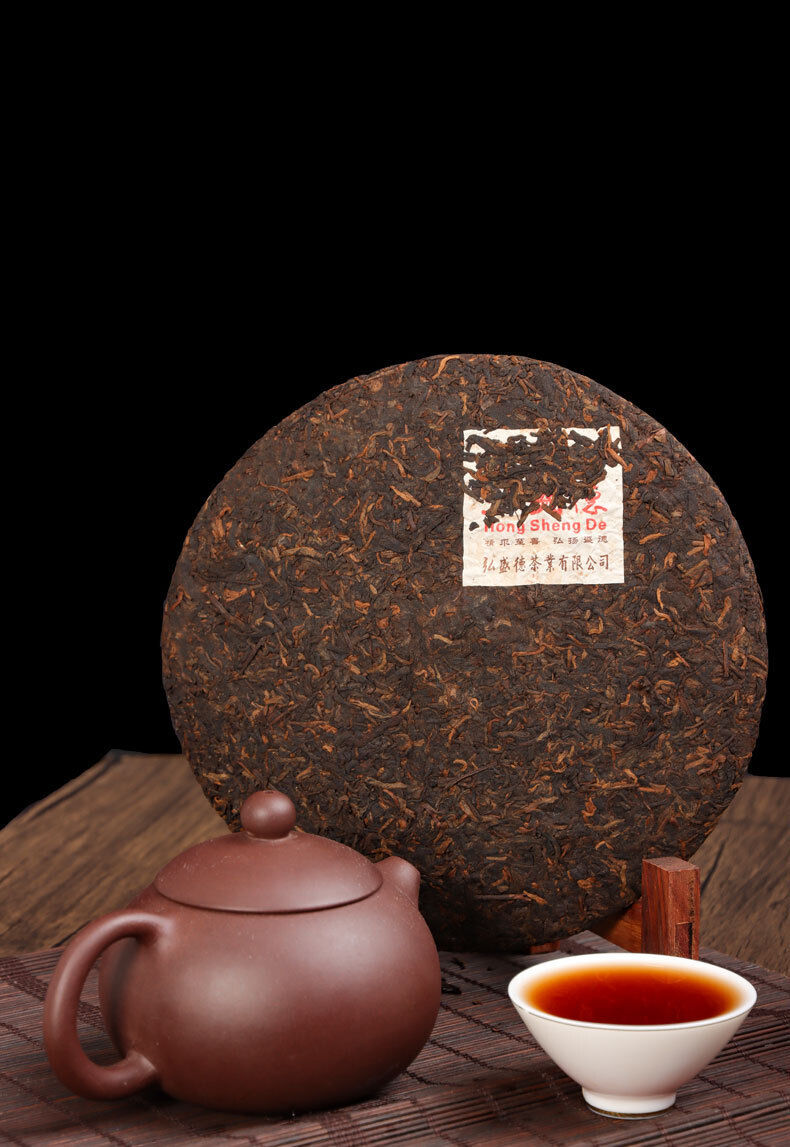 Old Ripe Tea Pu'er Tea Ripe Tea Menghai Old Ban Zhang Puerh Tea Cake 357g