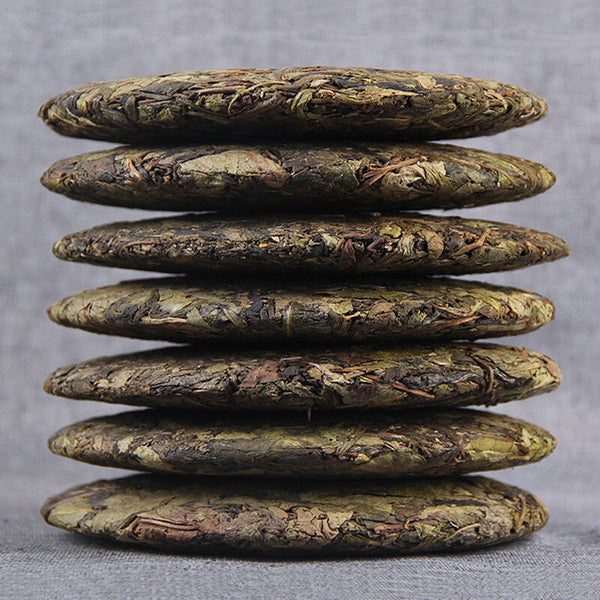 357g Lincang Iceland Gold Leaf Tea Seven Seed Cake Tea Old Tree Puerh Tea