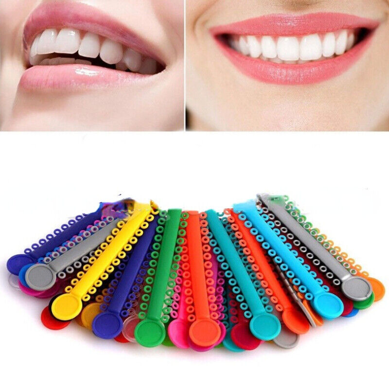 Grey Dental Orthodontics Elastic Elastomeric Ligature Ties Braces Bands New 1Bag Main image