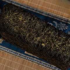HelloYoung 1kg Hunan Anhua Black Tea Aged Tea Hand-built Fu Brick Golden Flower Black Tea
