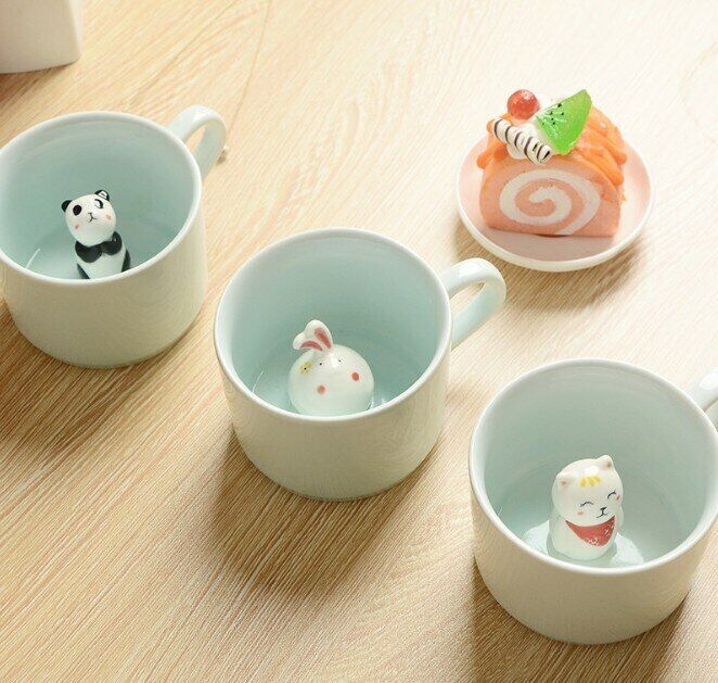 Mugs Cute Animal Coffee Milk Tea Cup New Arrive Creative Cartoon Ceramic Mugs