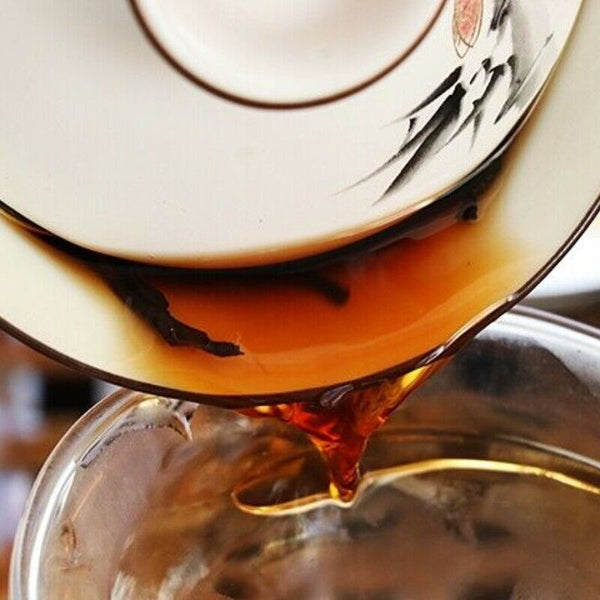 HelloYoung Aged Ripe Puer Tea Cake Ba Jiao Ting Li Ming 7590 Yunnan Qizibing Puer Tea 357g