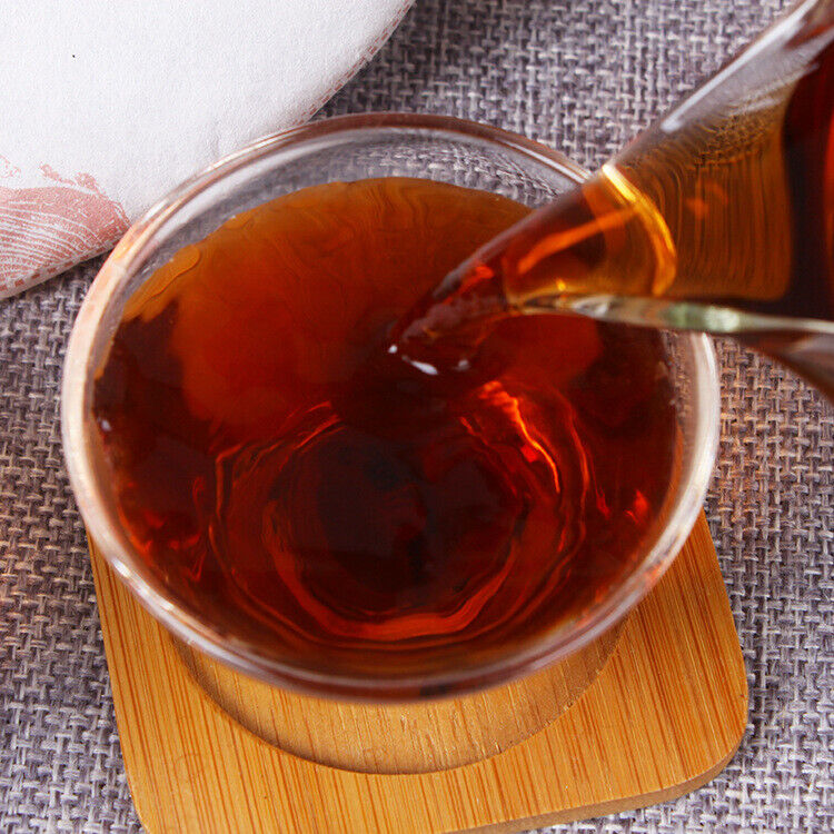 HelloYoung Yunnan Pu'er Ripe Tea 357g Big Golden Bud Ripe Puerh Tea Cake