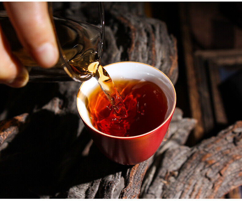 HelloYoung Brown Mountain Ripe Brick Puerh Ripe Tea Brown Mountain Tribute Tea 250g/8.8oz
