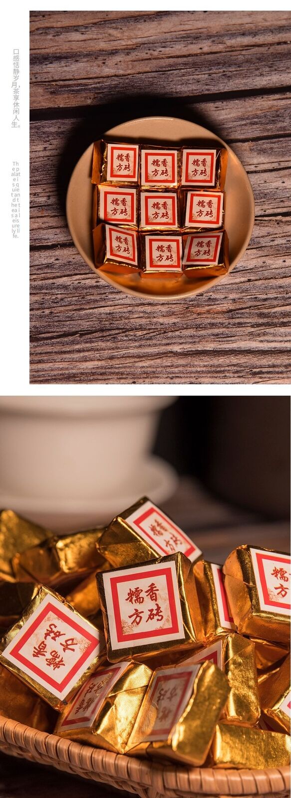 HelloYoung 500g Yunnan Puer ripe tea mini small tuo tea leaves glutinous aroma square brick