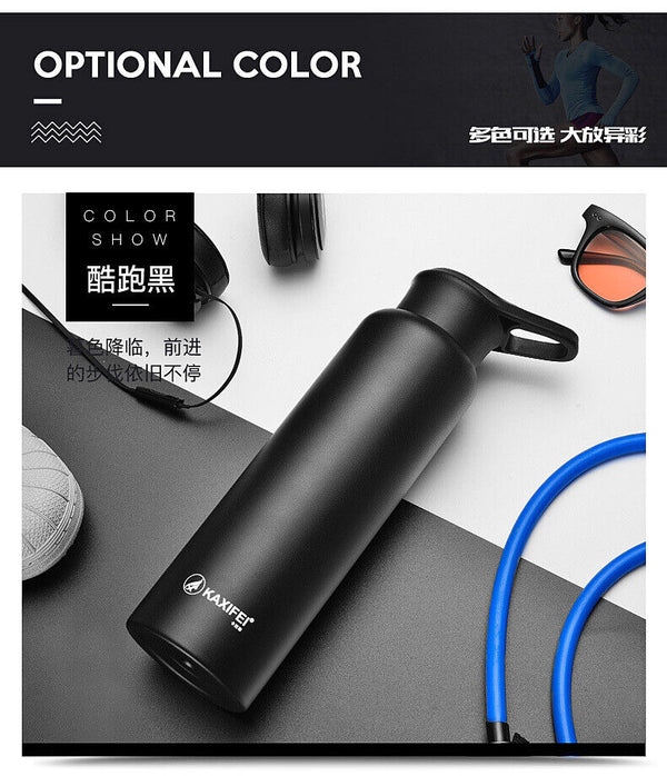 Vacuum Insulated Sport Water Bottle Stainless Steel Flask Jar Leak-proof Canteen