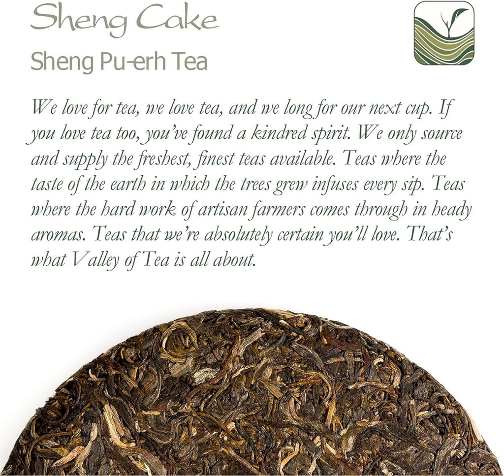 Pu-erh Sheng Tea Cake Raw - Pressed Tea Perfect for Aging - Puer Naked Tea 357g
